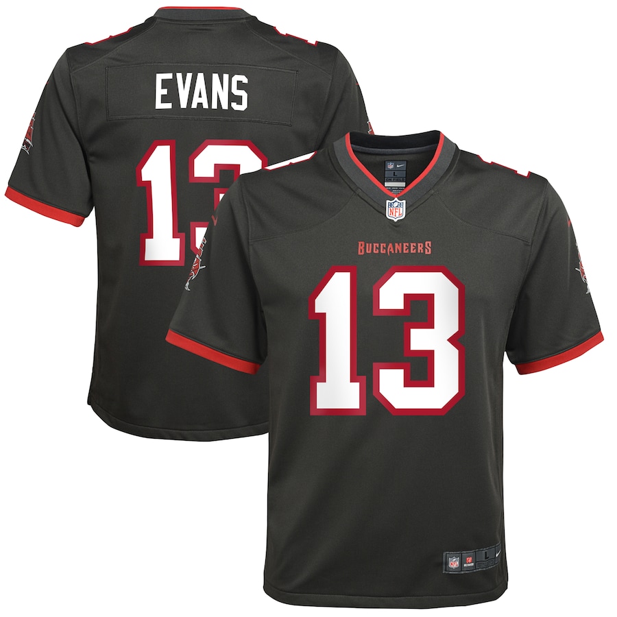 Youth Tampa Bay Buccaneers Mike Evans Nike Pewter Alternate Game Jersey