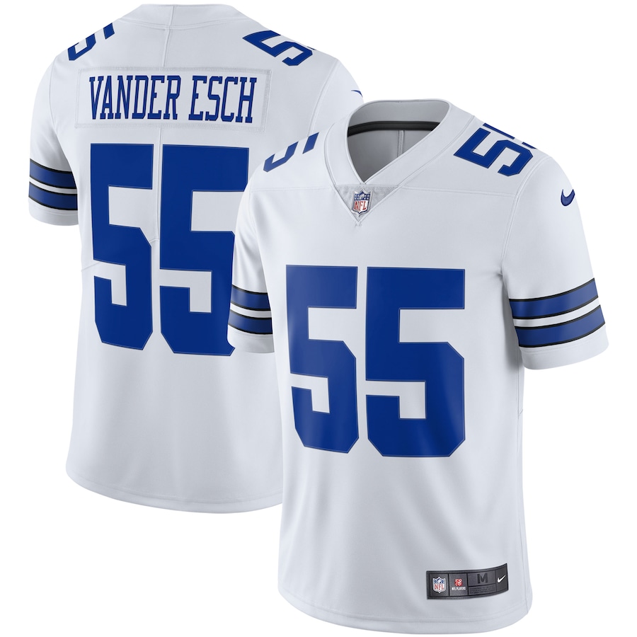 Men’s Dallas Cowboys Leighton Vander Esch Nike White Vapor Limited Player Jersey