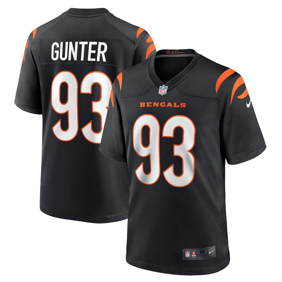 Men’s Cincinnati Bengals Jeffrey Gunter Nike Black Game Player Jersey
