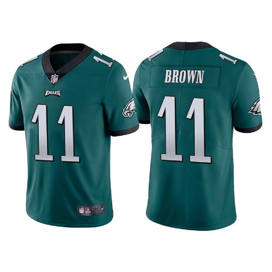 Philadelphia Eagles A.J. Brown Green Vapor Untouchable Limited Stitched Jersey