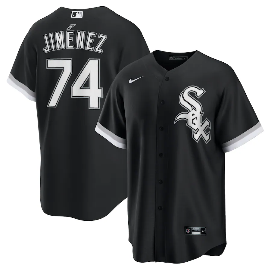 Men's Chicago White Sox Eloy Jimenez Black Alternate Replica Player Name Jersey