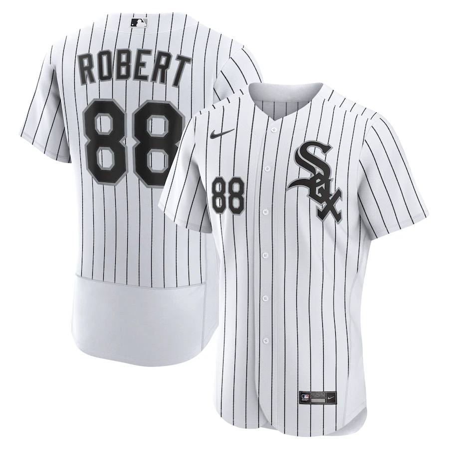 Men's Chicago White Sox Luis Robert White/Black Home Authentic Player Jersey
