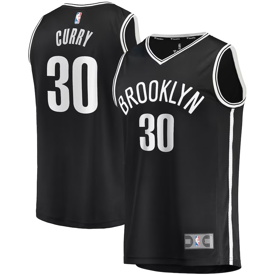 Men's Brooklyn Nets Seth Curry Fanatics Branded Black Fast Break Replica Jersey - Icon Edition