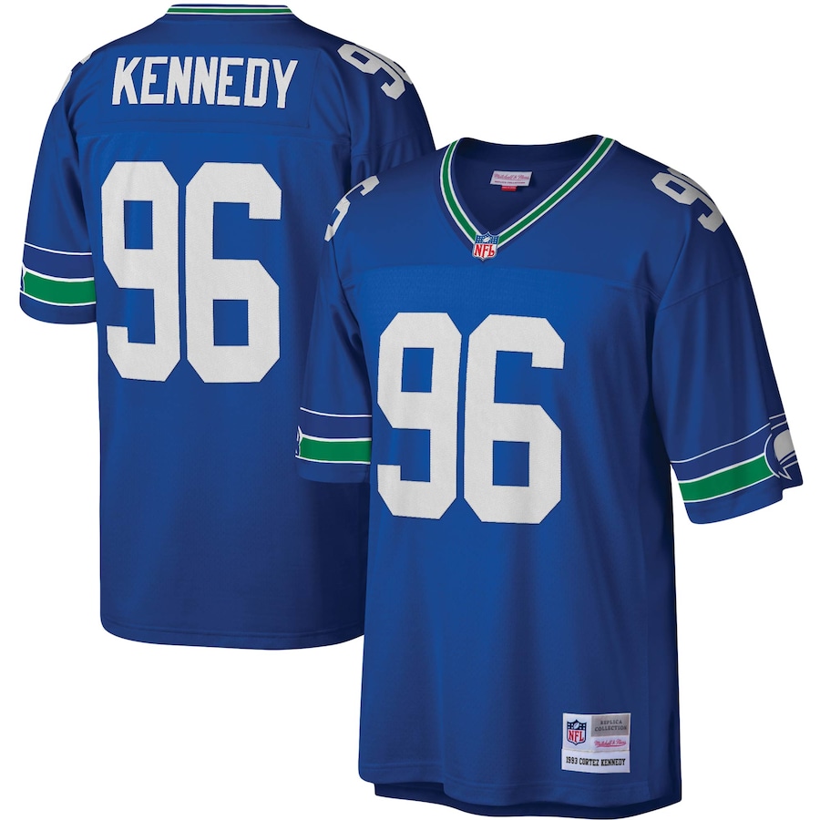 Men’s Seattle Seahawks Cortez Kennedy Mitchell & Ness Royal 1993 Legacy Replica Jersey