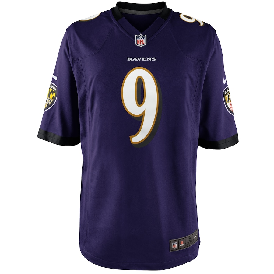 Youth Baltimore Ravens Justin Tucker Nike Purple Team Color Game Jersey