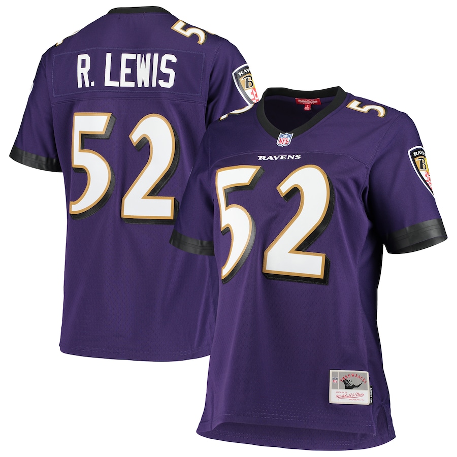 Women’s Baltimore Ravens Ray Lewis Mitchell & Ness Purple Legacy Replica Team Jersey