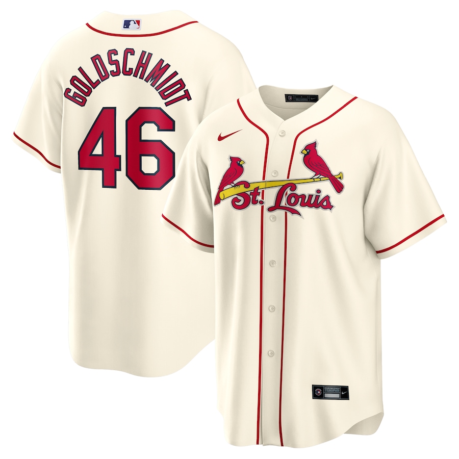 St. Louis Cardinals Paul Goldschmidt Cream Alternate Player Name Jersey