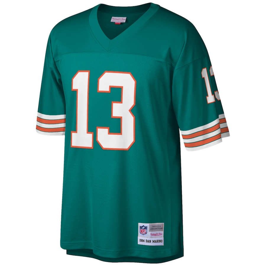 Men’s Miami Dolphins Dan Marino Mitchell & Ness Aqua Big & Tall 1984 Retired Player Replica Jersey