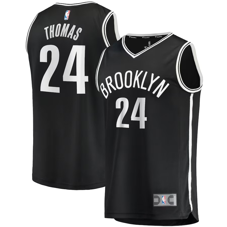 Men's Brooklyn Nets Cam Thomas Fanatics Branded Black 2021/22 Fast Break Replica Jersey - Icon Edition