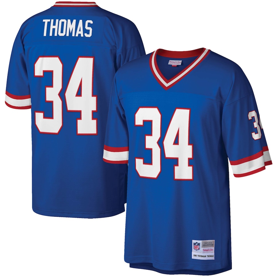 Men’s Buffalo Bills Thurman Thomas Mitchell & Ness Royal Legacy Replica Jersey