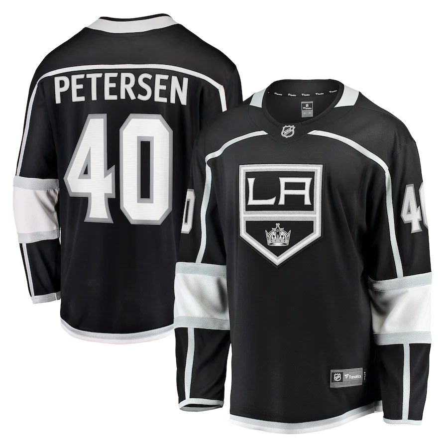 Men's Los Angeles Kings 40 Cal Petersen Black Home Breakaway Player Jersey