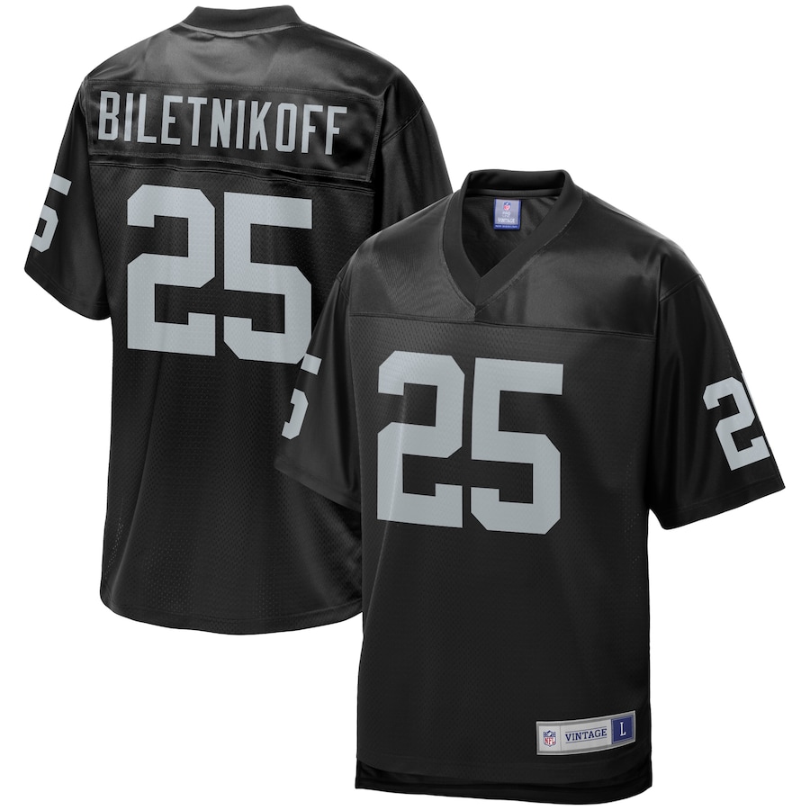 Men’s Las Vegas Raiders Fred Biletnikoff NFL Pro Line Black Retired Player Jersey