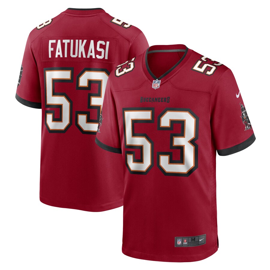 Men's Tampa Bay Buccaneers Olakunle Fatukasi Nike Red Game Player Jersey