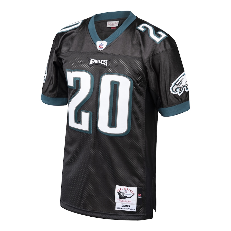 Men’s Philadelphia Eagles Brian Dawkins Mitchell & Ness Black 2003 Authentic Throwback Retired Player Jersey