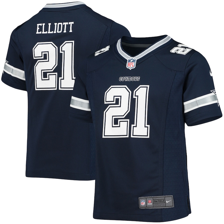 Girls Youth Dallas Cowboys Ezekiel Elliott Nike Navy Team Game Jersey