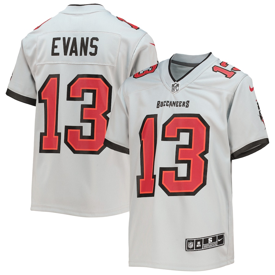 Youth Tampa Bay Buccaneers Mike Evans Nike Gray Inverted Team Game Jersey