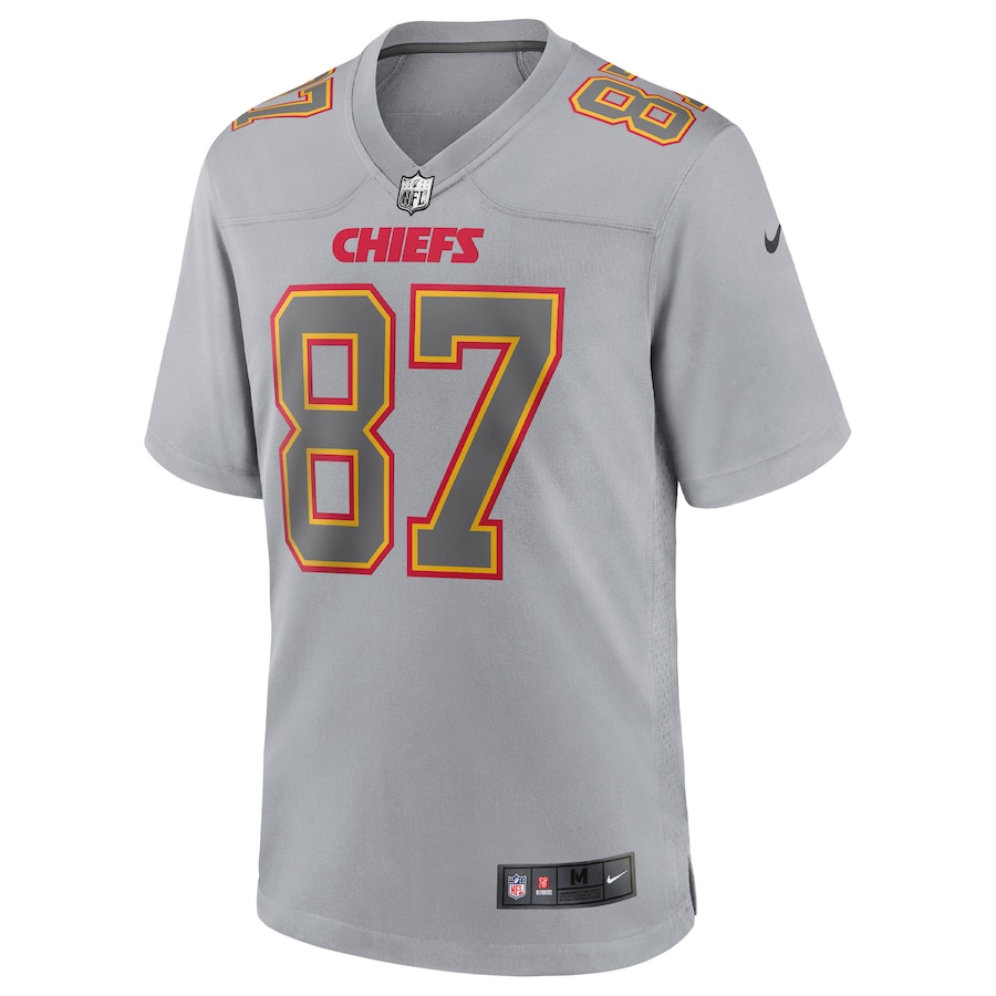 Men’s Kansas City Chiefs Travis Kelce Nike Gray Atmosphere Fashion Game Jersey