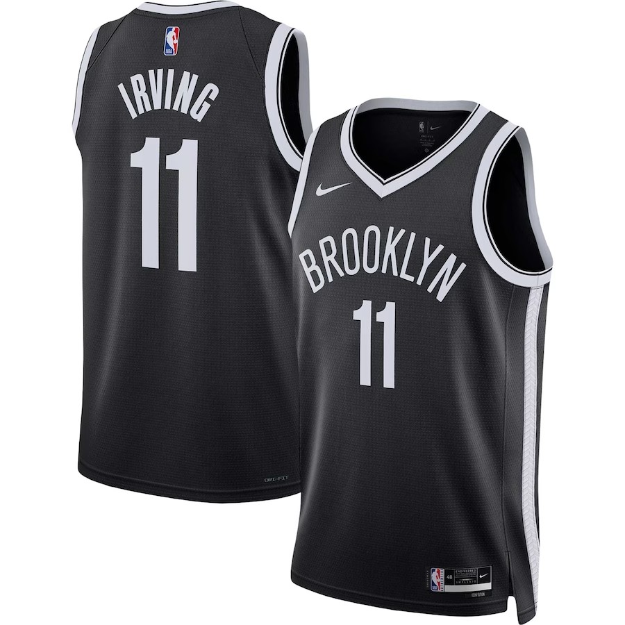 Unisex Brooklyn Nets Kyrie Irving Nike Black 2020/21 Swingman Jersey - Icon Edition
