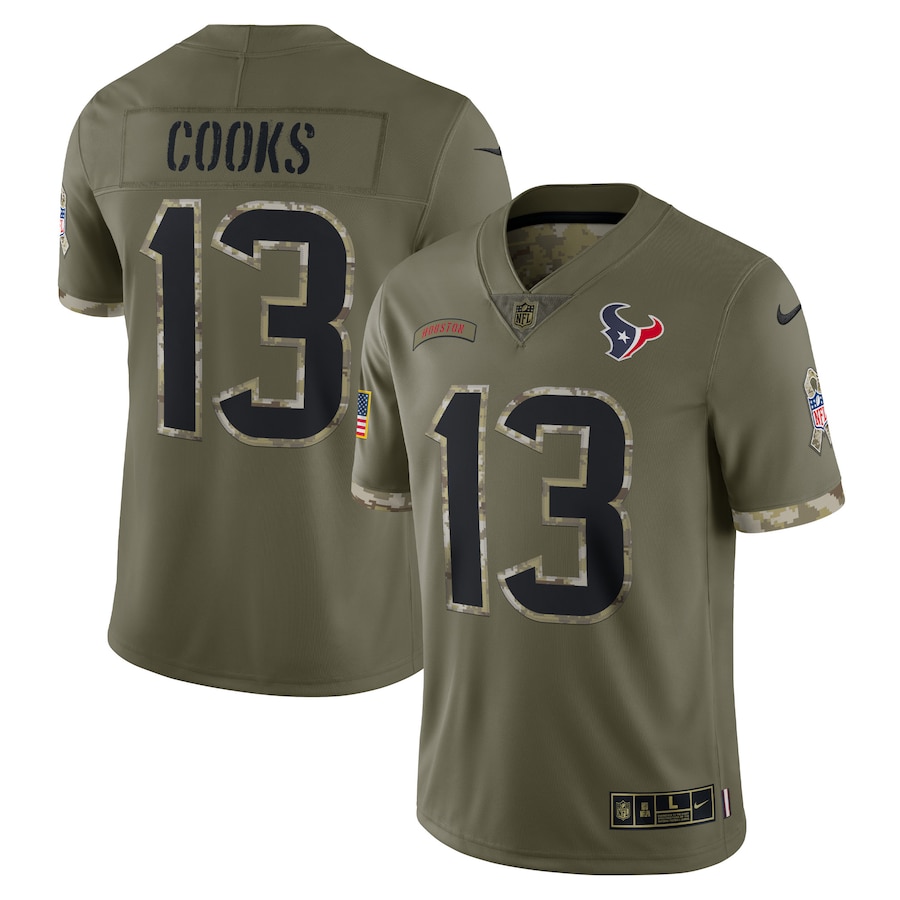 Men’s Houston Texans Nike Olive 2022 Salute To Service Limited Jersey