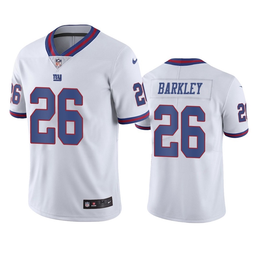 Men's New York Giants Saquon Barkley White Alternate Color Rush Limited Jersey