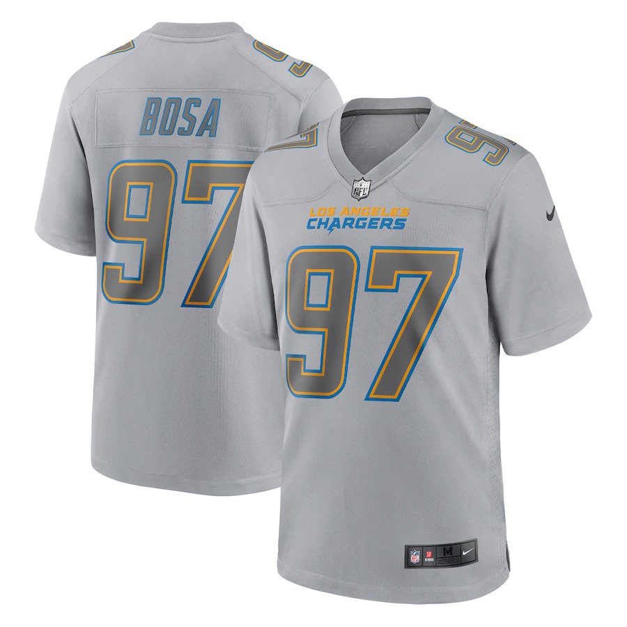Men’s Los Angeles Chargers Joey Bosa Nike Gray Atmosphere Fashion Game Jersey