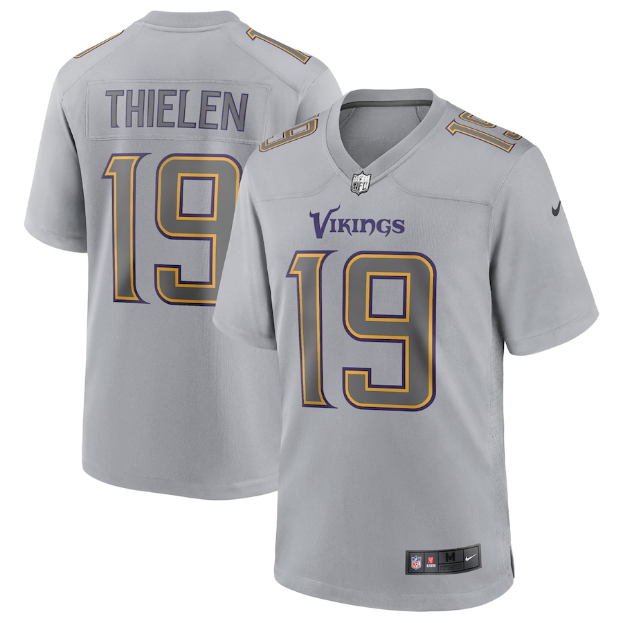 Men’s Minnesota Vikings Adam Thielen Nike Gray Atmosphere Fashion Game Jersey