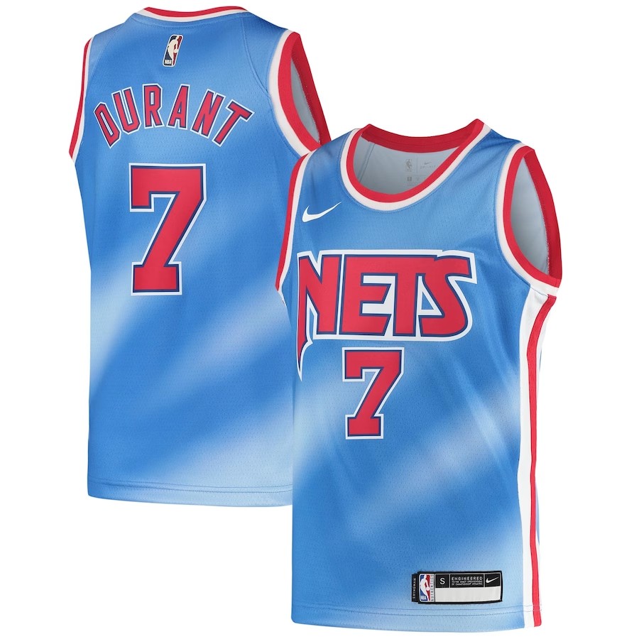 Youth Brooklyn Nets Kevin Durant Nike Light Blue 2020/21 Jersey - Classic Edition