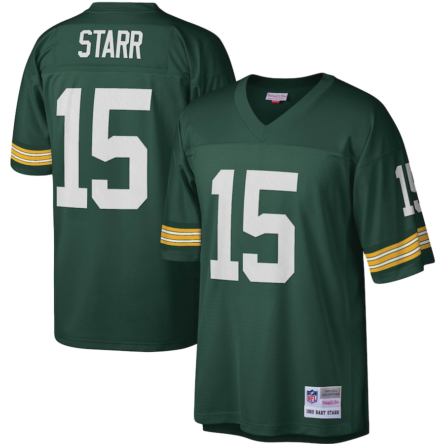Men’s Green Bay Packers Bart Starr Mitchell & Ness Green 1996 Legacy Replica Jersey