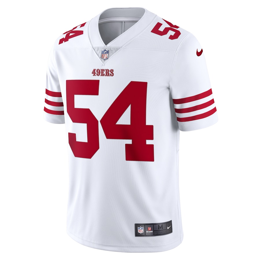 Men’s San Francisco 49ers Fred Warner Nike White Vapor Limited Jersey