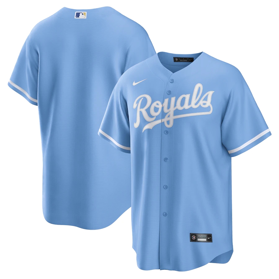 Men's Kansas City Royals Light Blue Alternate Replica Team Logo Jersey