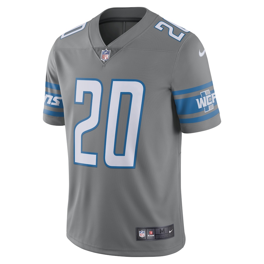 Men’s Detroit Lions Barry Sanders Nike Silver Retired Player Vapor Limited Jersey