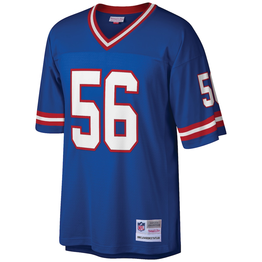Men’s New York Giants Lawrence Taylor Mitchell & Ness Royal Big & Tall 1986 Retired Player Replica Jersey