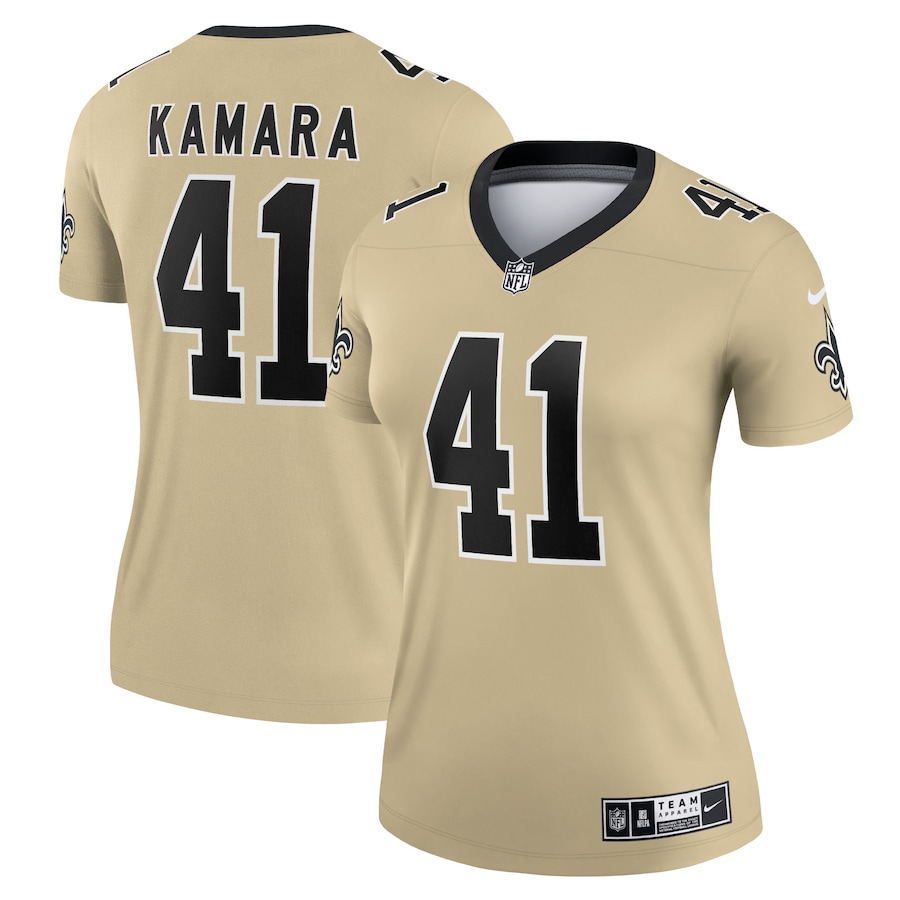 Women’s New Orleans Saints Alvin Kamara Nike Gold Inverted Legend Jersey