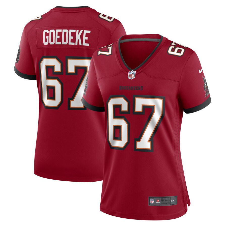 Women’s Tampa Bay Buccaneers Luke Goedeke Nike Red Game Player Jersey