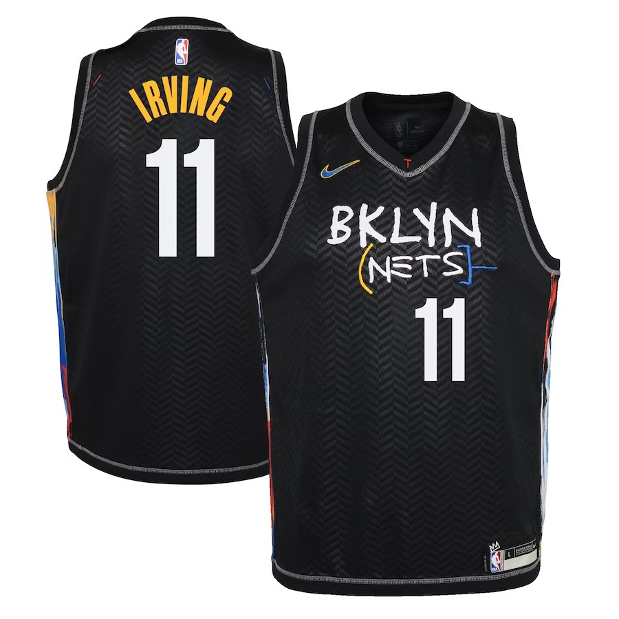 Youth Brooklyn Nets Kyrie Irving Nike Black 2020/21 Swingman Jersey - City Edition