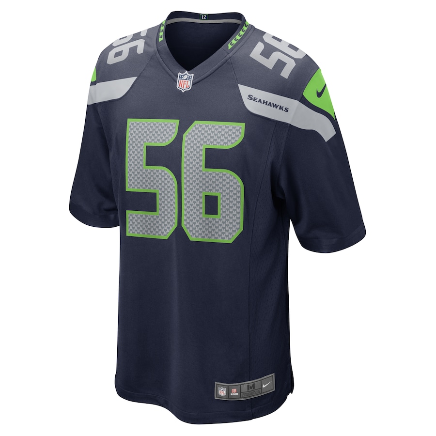 Men’s Seattle Seahawks Jordyn Brooks Nike College Navy Player Game Jersey