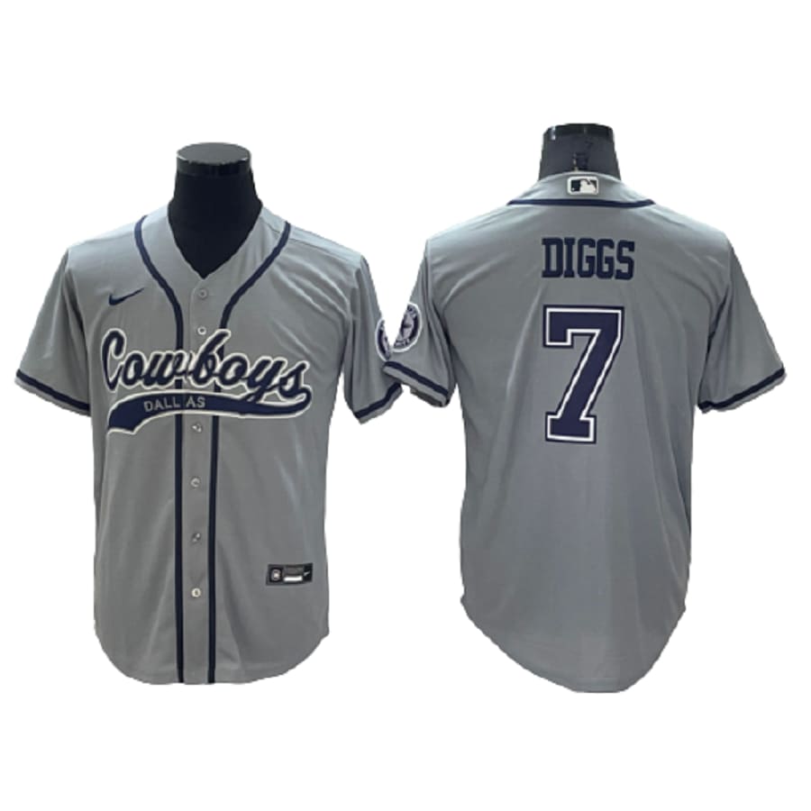 Men's Dallas Cowboys Trevon Diggs Gray Cool Base Stitched Baseball Jersey