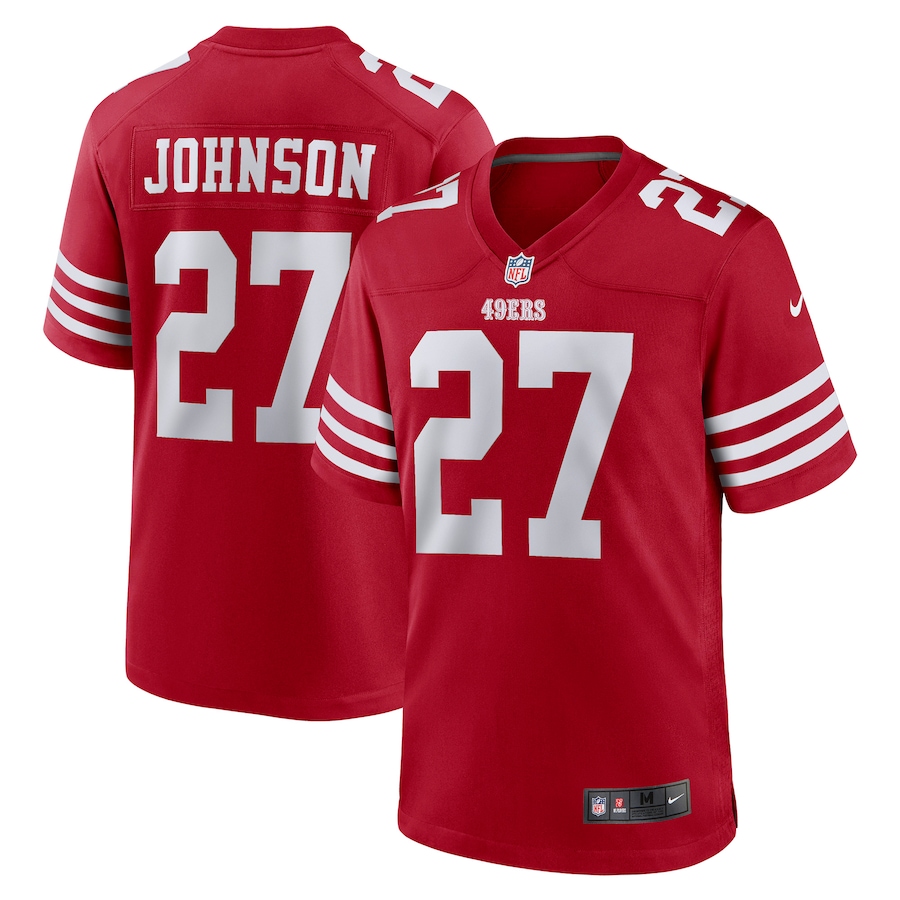 Men’s San Francisco 49ers Dontae Johnson Nike Scarlet Game Player Jersey