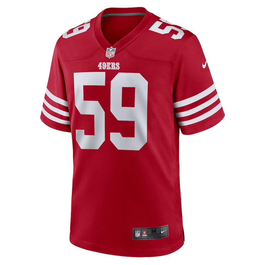 Men's San Francisco 49ers Curtis Robinson Nike Scarlet Game Player Jersey