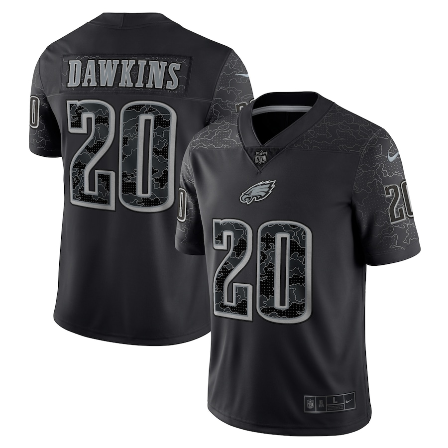 Men’s Philadelphia Eagles Brian Dawkins Nike Black Retired Player RFLCTV Limited Jersey