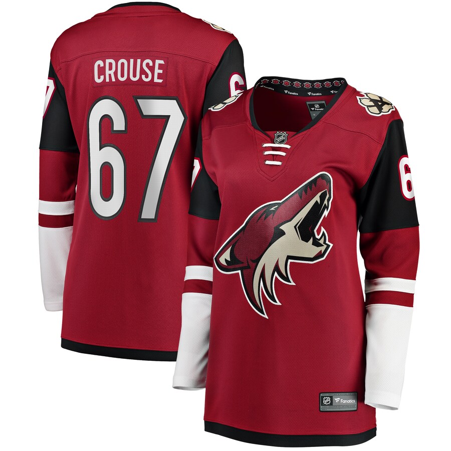 Women's Arizona Coyotes 67 Lawson Crouse Fanatics Branded Garnet Home Breakaway Player Jersey