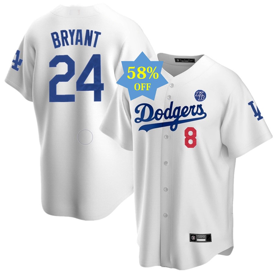 Men's Los Angeles Dodgers 8-24 Kobe Bryant Memorial White Baseball Jersey