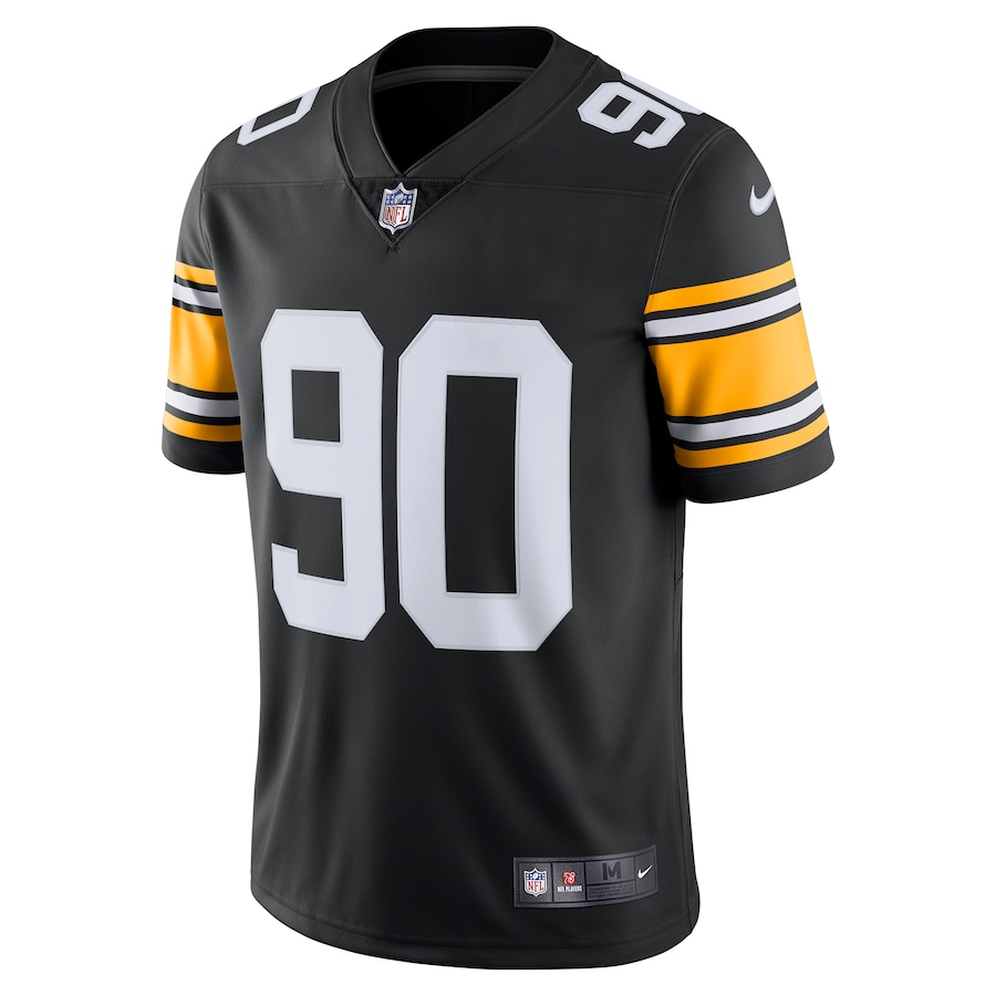 Men’s Pittsburgh Steelers T.J. Watt Nike Black Alternate Vapor Untouchable Limited Jersey