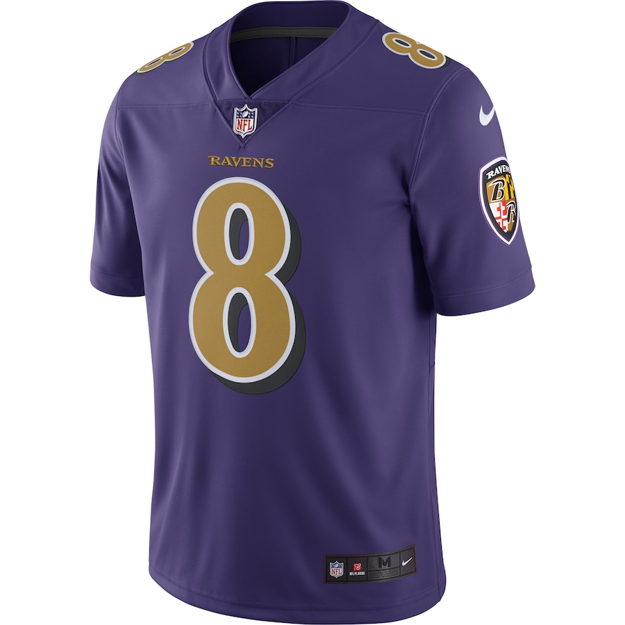 Men’s Baltimore Ravens Lamar Jackson Nike Purple Color Rush Vapor Limited Jersey