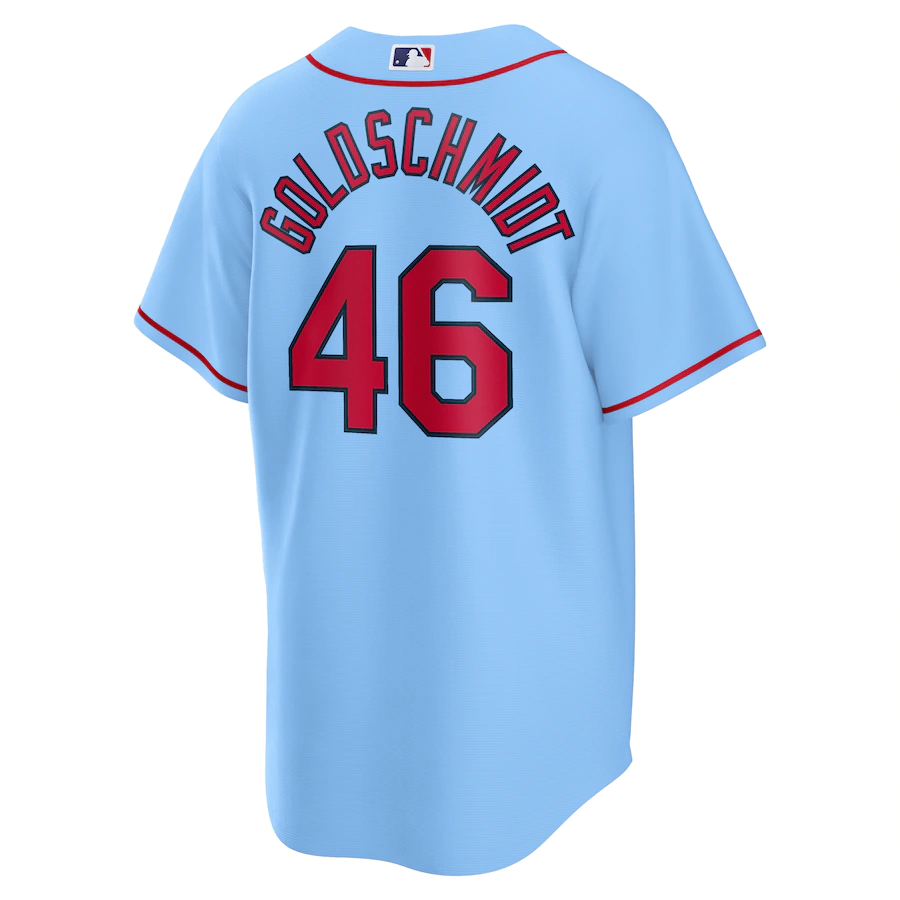 St. Louis Cardinals Paul Goldschmidt Light Blue Alternate Player Name Jersey