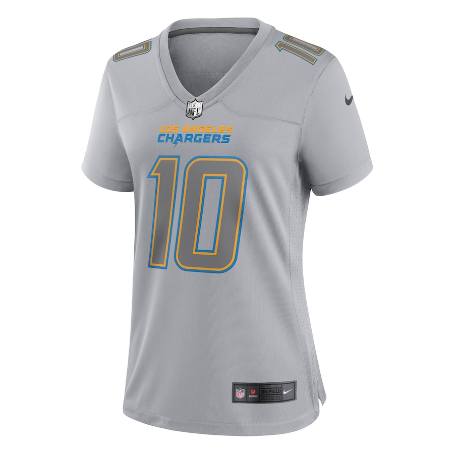 Women’s Los Angeles Chargers Justin Herbert Nike Gray Atmosphere Fashion Game Jersey