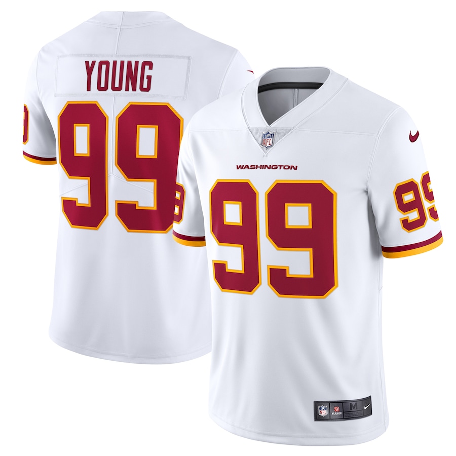 Men’s Washington Football Team Chase Young Nike White Vapor Limited Jersey