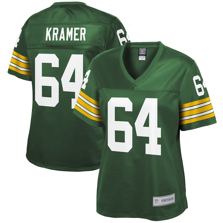Women’s Green Bay Packers Jerry Kramer NFL Pro Line Green Retired Player Jersey