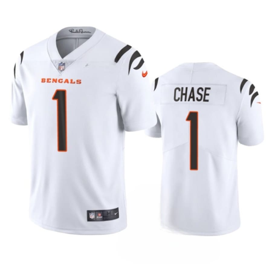 Men's Cincinnati Bengals Ja’Marr Chase White Vapor Limited Stitched Jersey