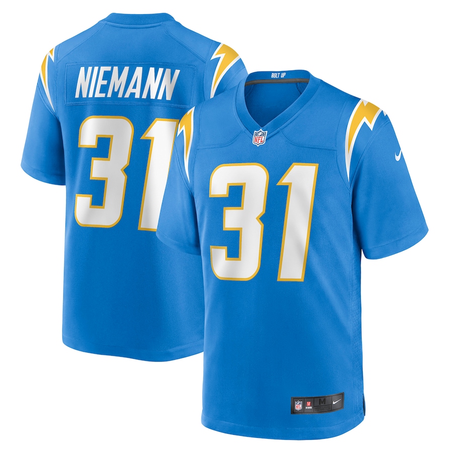 Men’s Los Angeles Chargers Nick Niemann Nike Powder Blue Game Player Jersey